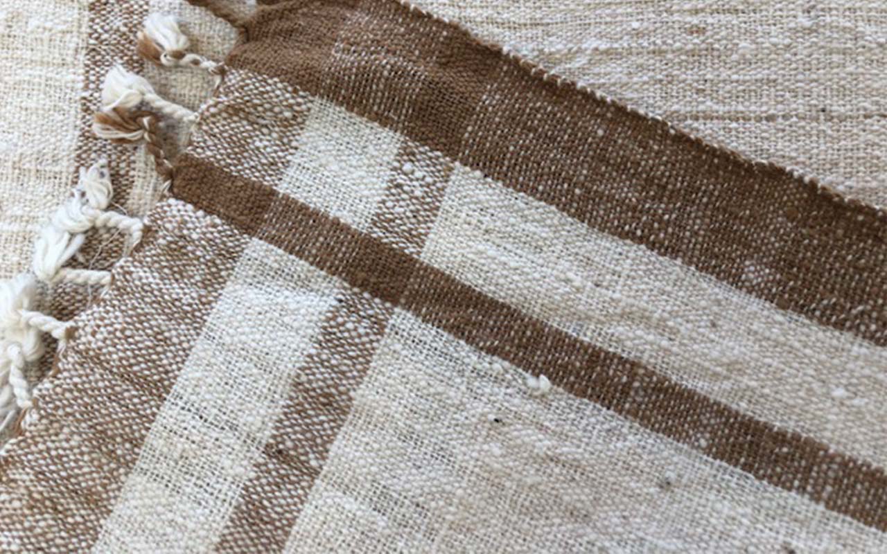 Twine Hand Loomed Hand Towel - Brown