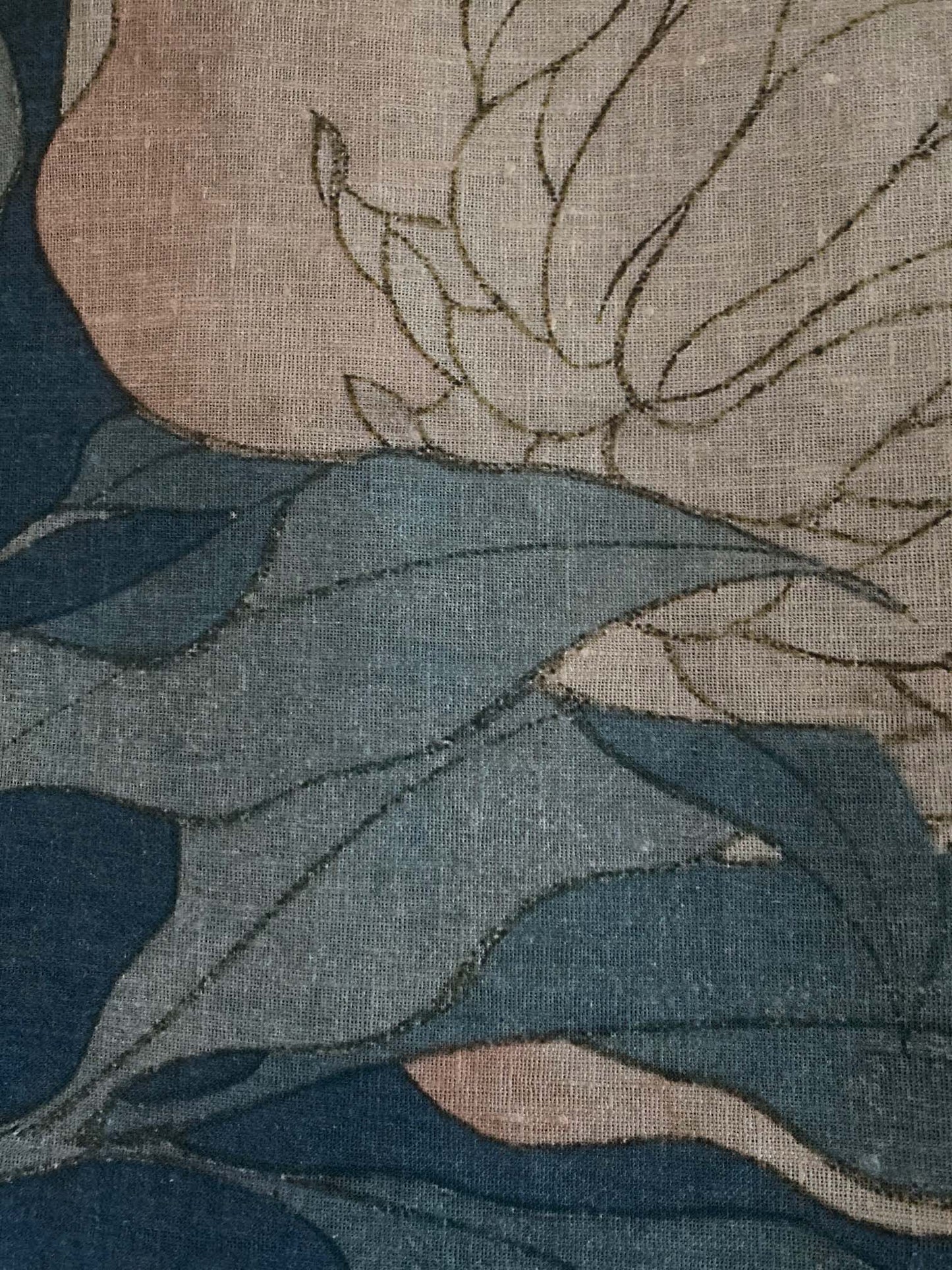 Woodblock Canary and Peony Wall Hanging